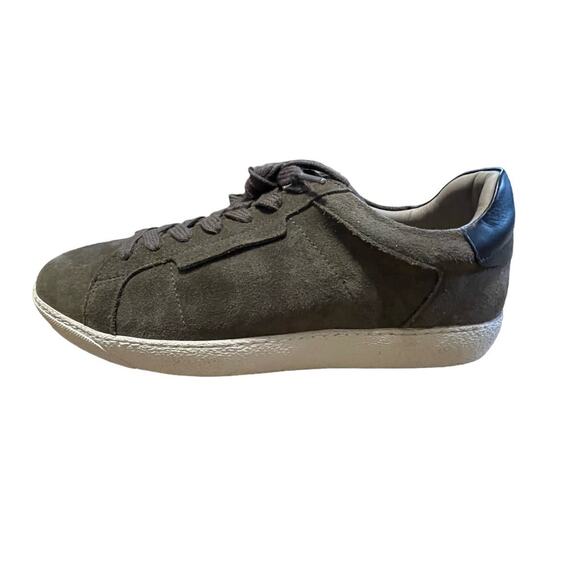 AllSaints Men's Sheer Low Top Suede Trainers Khaki Suede Size EU 42 - Picture 2 of 15